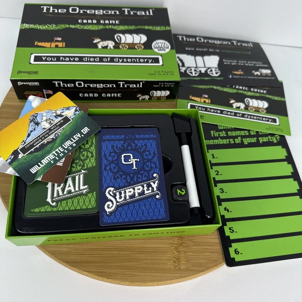 The Oregon Trail Pressman Card Game‎ 2-6 Players Ages 8+ 2016 Edition